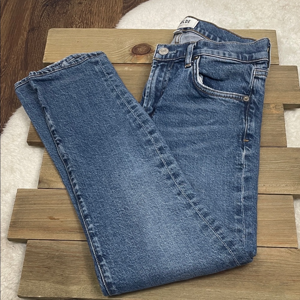 Agolde Toni Mid-Rise Straight Jeans